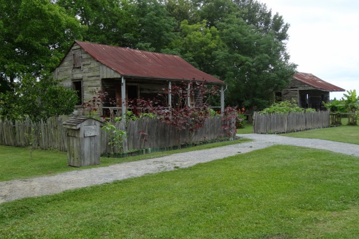 Slave cabins on a plantation