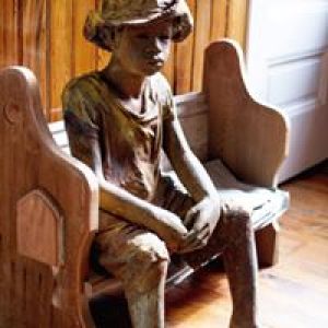 a person sitting on a chair