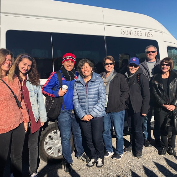a group of people posing for a photo